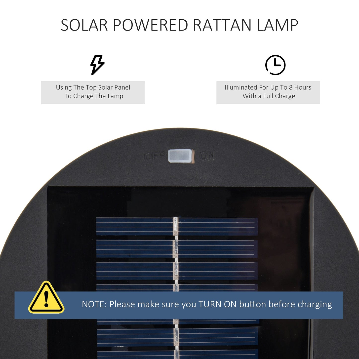 Set of 2 Solar Powered PE Rattan Lanterns with Auto On Off - Brown-4