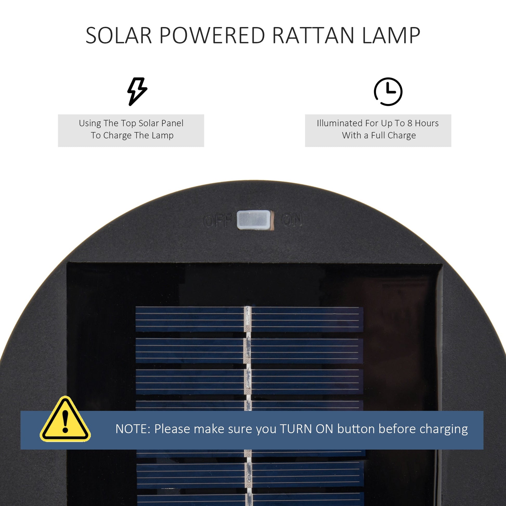Set of 2 Solar Powered PE Rattan Lanterns with Auto On Off - Brown-4