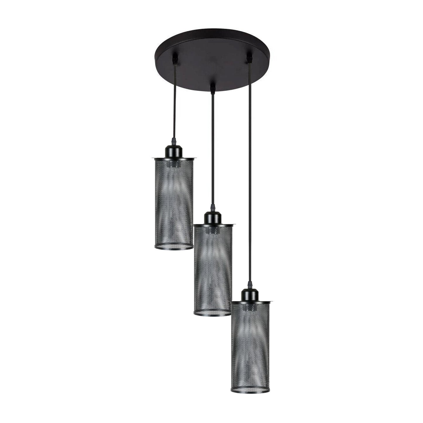 Modern Vintage Industrial Retro Loft Cluster Ceiling Lamp Shade Pendant Light UK~2148-1