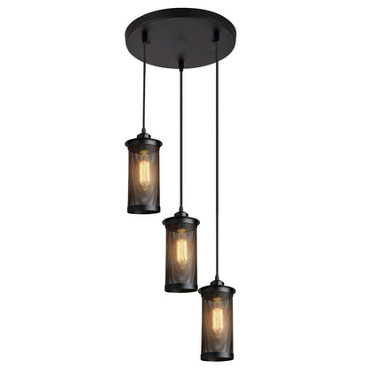 Modern Vintage Industrial Retro Loft Cluster Ceiling Lamp Shade Pendant Light UK~2148-2