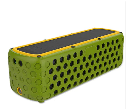 Portable Solar-Powered Bluetooth Speaker with Bass